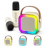 Караоке колонка с 2мя микрофонами Colorful Karaoke sound system K12, фото 4