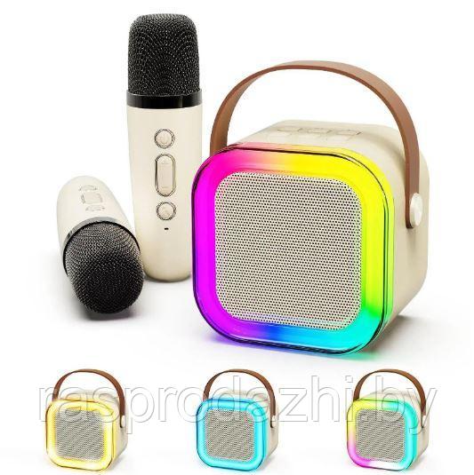 Караоке колонка с 2мя микрофонами Colorful Karaoke sound system K12 - фото 4 - id-p221552242