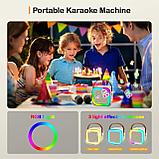 Караоке колонка с 2мя микрофонами Colorful Karaoke sound system K12, фото 7