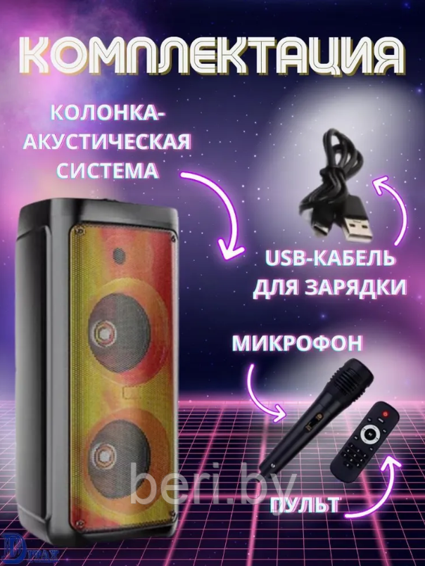 ZQS8215 Беспроводная Bluetooth колонка с караоке BT Speaker - фото 2 - id-p221553591