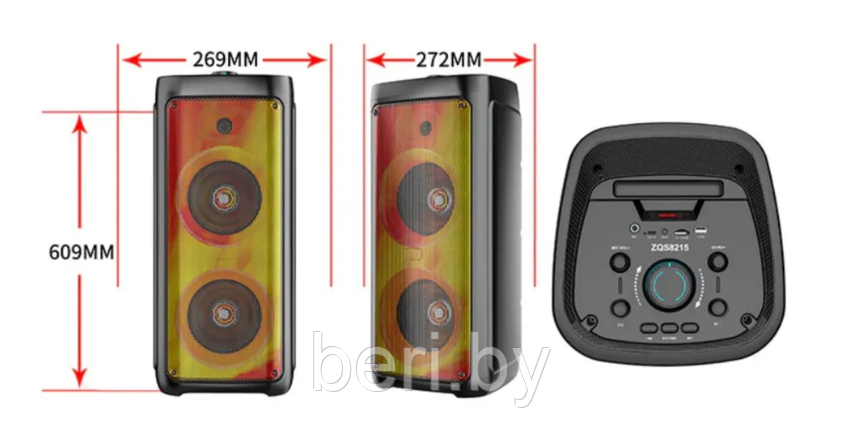 ZQS8215 Беспроводная Bluetooth колонка с караоке BT Speaker - фото 6 - id-p221553591