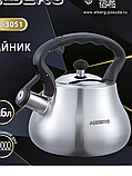 Чайник нержавеющая сталь для плиты  2.6 литра, матовая полировкаALBERG AL-3051 2.6, фото 2