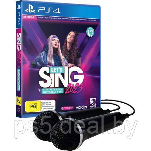 Sony Let's Sing 2023 для PlayStation 4 + 2 микрофона в комплекте / Lets Sing ПС4 - фото 1 - id-p221553604