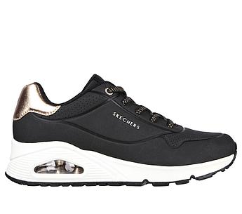 Кроссовки женские Skechers Uno - Shimmer Away черный 155196-BLK