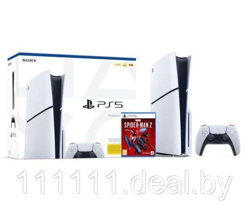 Sony PlayStation 5 (PS5) 1TB Slim + Marvel s Spider-Man 2 / С дисководом !!! Новая модель !!! - фото 1 - id-p221558239