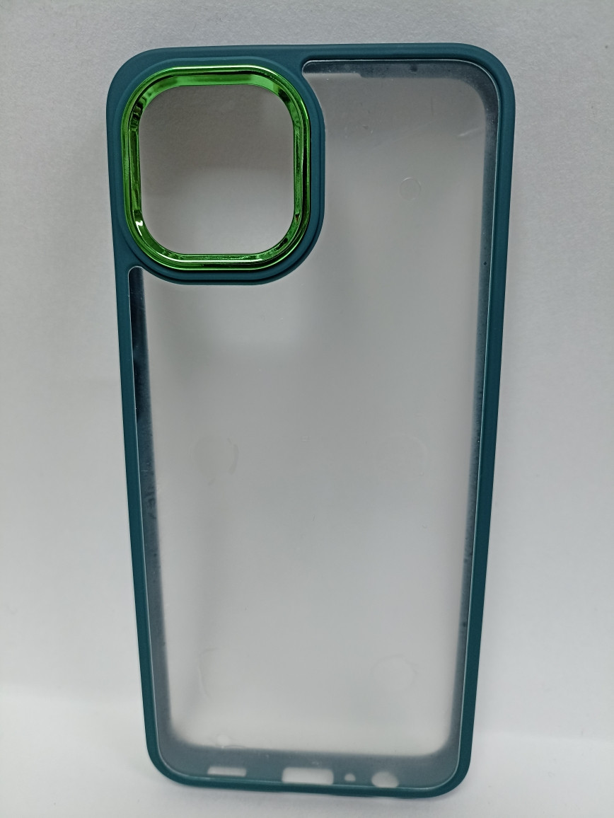 Чехол Samsung A03 силиконовый прозрачный с цветным ободком - фото 1 - id-p221558359