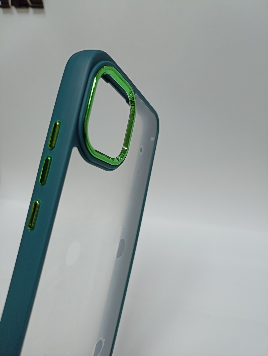Чехол Samsung A03 силиконовый прозрачный с цветным ободком - фото 2 - id-p221558359