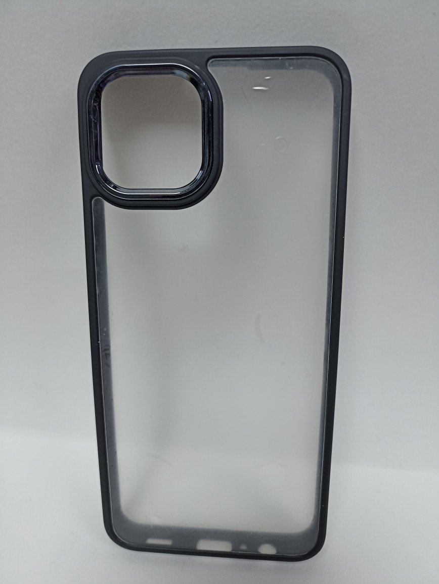 Чехол Samsung A03 силиконовый прозрачный с цветным ободком - фото 1 - id-p221558499