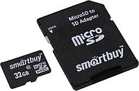 Карта памяти SmartBuy SB32GBSDCL10-01LE microSDHC 32Gb Class10 + microSD-- SD Adapter