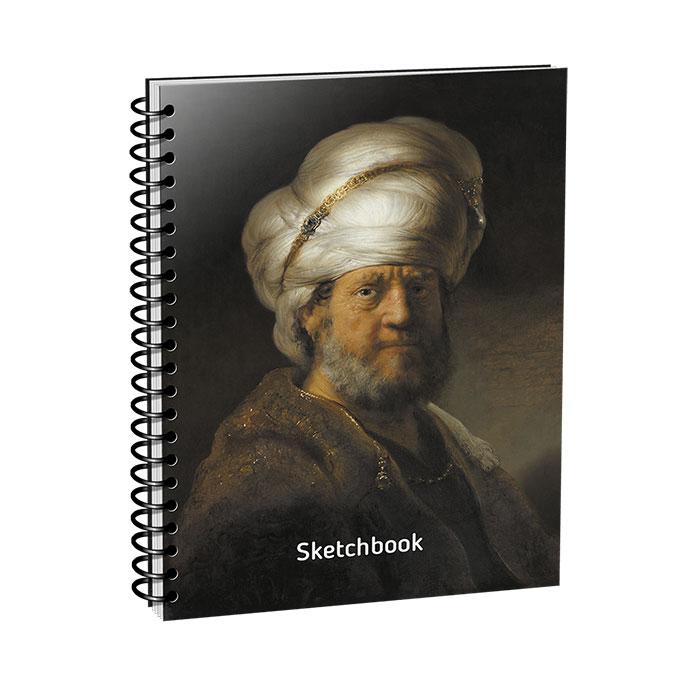 Скетчбук Рембрандт. Портрет мужчины в восточном костюме, 100 листов А5