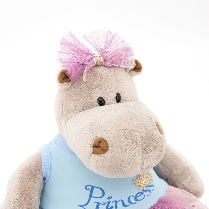 Бегемотик Принцесса: в голубом. Мягкая игрушка - фото 4 - id-p221558754