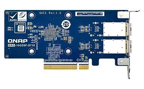 Сетевая карта Сетевая карта/ QNAP QXG-10G2SF-X710 LAN Expansion Card, PCIe Gen3 x8, 2 x SFP+ ports