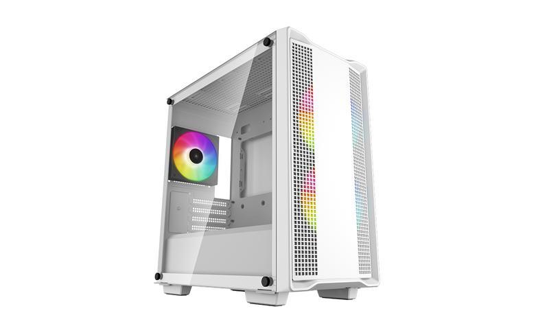 Корпус Deepcool CC360 WH ARGB без БП, боковое окно (закаленное стекло), белый, mATX - фото 1 - id-p221561267