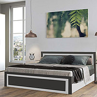 Кровать двуспальная СН-120.03 160см Белый - Серый графит