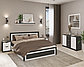 Кровать двуспальная СН-120.03 140см Белый - Серый графит, фото 5