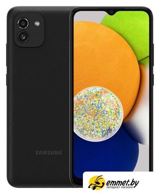 Смартфон Samsung Galaxy A03 SM-A035F/DS 128GB (черный) - фото 1 - id-p221584525