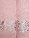 Набор полотенец махровых (50х90-1, 70х140-1) розовый TWO DOLPHINS E894, фото 2