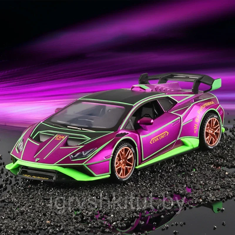 Машина Lamborghini 1:24 Lambos Huracan STO Spray Supercar литой инерционная, металл, свет, звук,дым - фото 6 - id-p221584930