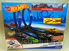 Гоночный трек  "Hot Wheels" с пусковой установкой + 2 машинки, аналог