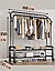 Вешалка напольная на колесах для одежды и обуви Multipurpose Hanger 150х110х57см. / Стойка - рейл для хранения, фото 6