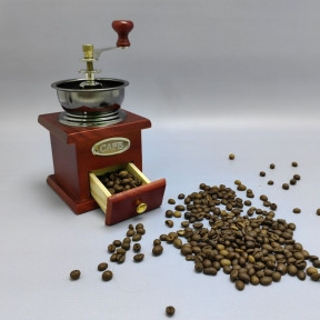 Ручная механическая деревянная кофемолка COFFEE GRINDER с регулировкой степени помола - фото 1 - id-p221585246