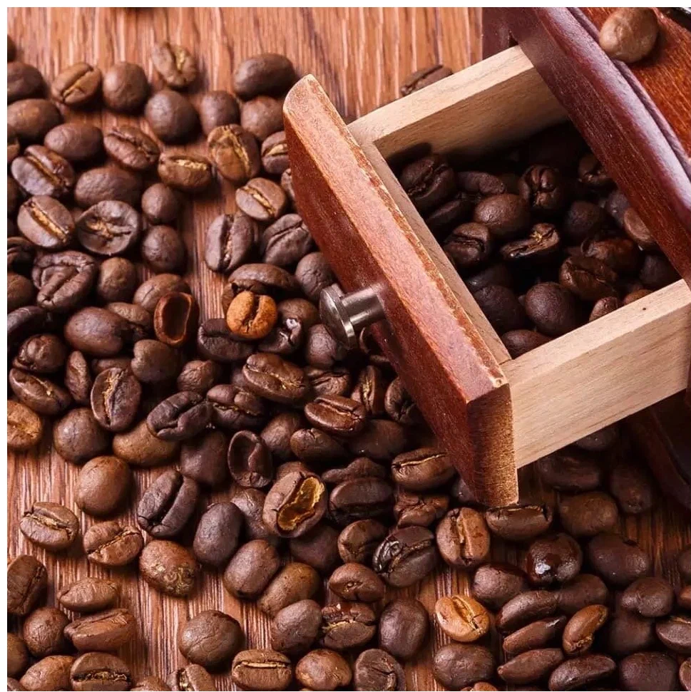 Ручная механическая деревянная кофемолка COFFEE GRINDER с регулировкой степени помола - фото 7 - id-p221585246