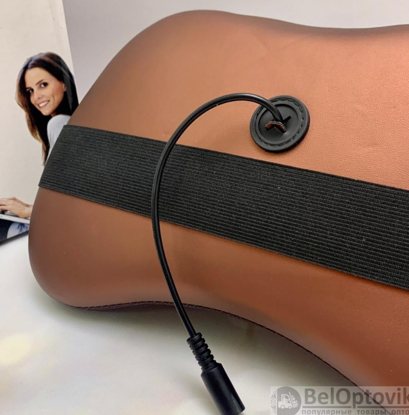 Электрическая массажная подушка "BALI" для шеи, плеч, тела (25 Вт, 8 роликов) - фото 3 - id-p221590034