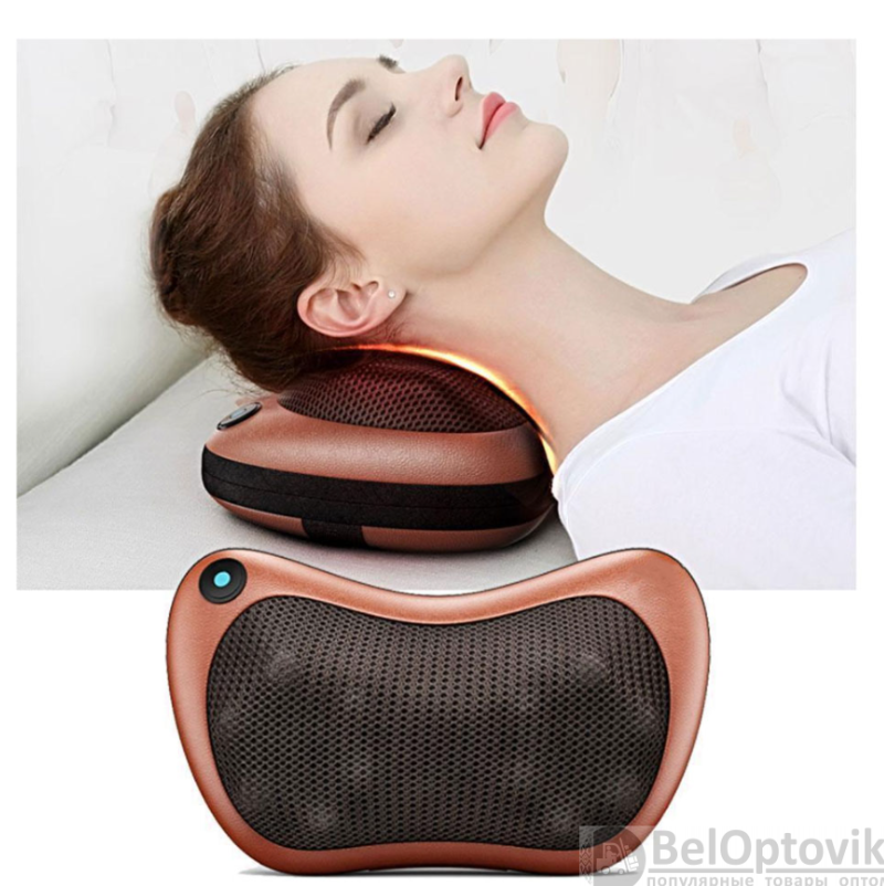 Электрическая массажная подушка "BALI" для шеи, плеч, тела (25 Вт, 8 роликов) - фото 8 - id-p221590034