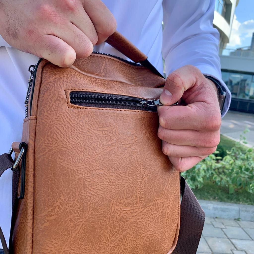 Мужская сумка-мессенджер через плечо Bolo LingShi (отделение для смартфона) - фото 4 - id-p221590666