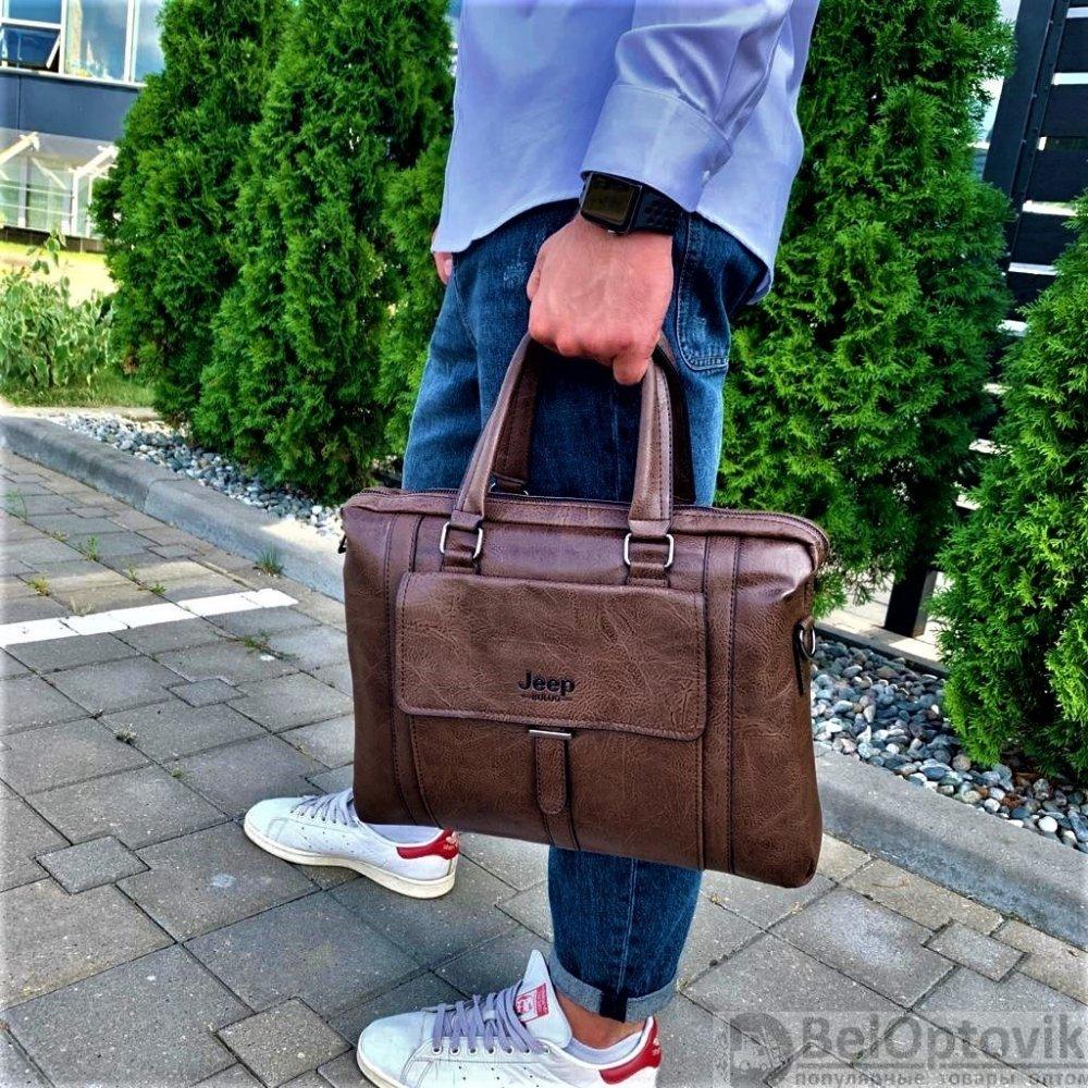 Мужская классическая сумка Jeep Buluo / Отделение для гаджетов до 17 дюймов - фото 1 - id-p221590676