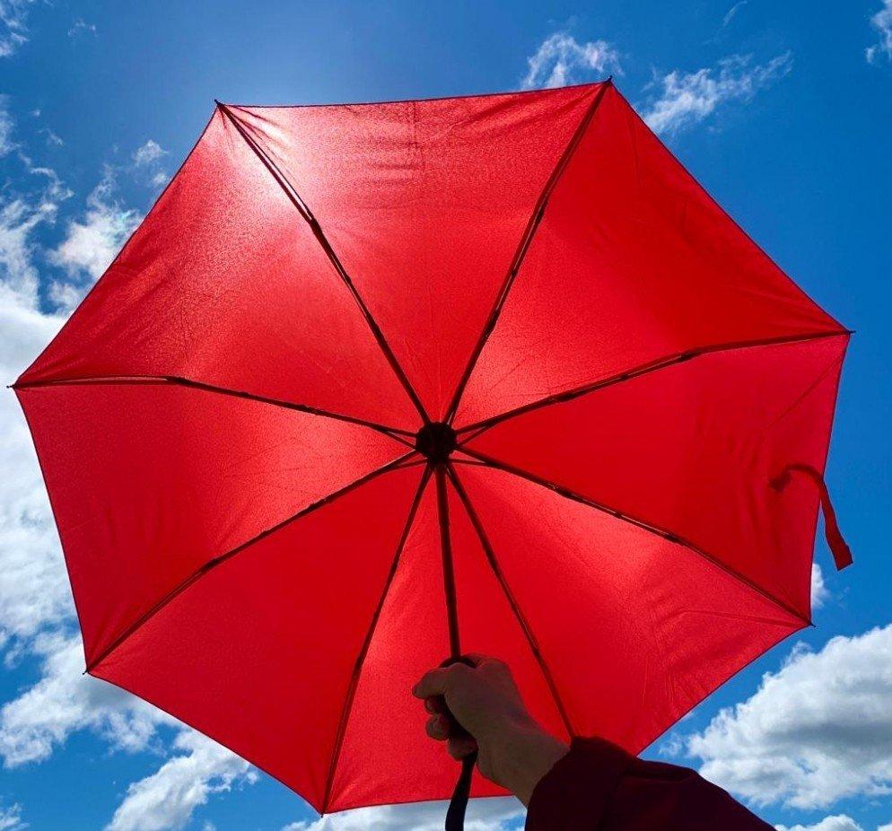 Автоматический противоштормовой зонт Vortex "Антишторм", d -96 см. Красный