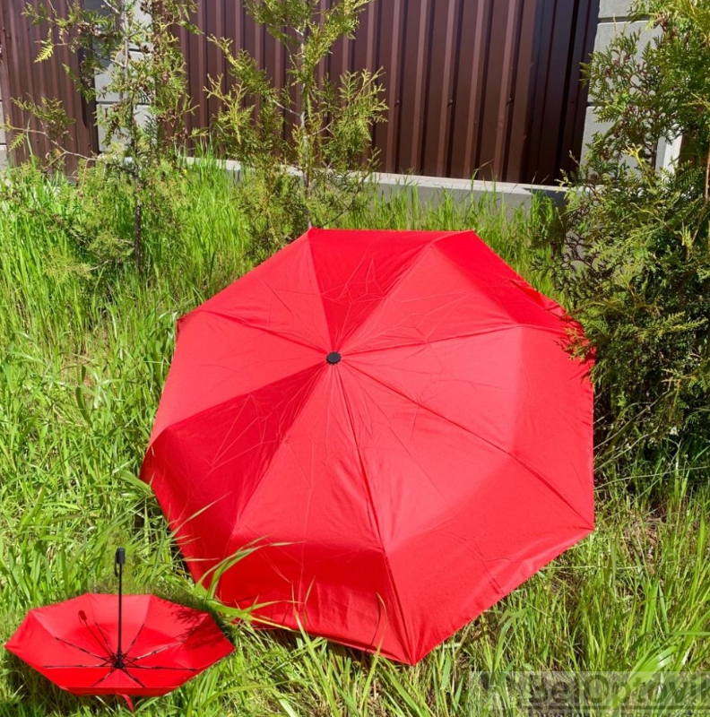 Автоматический противоштормовой зонт Vortex "Антишторм", d -96 см. Оранжевый - фото 6 - id-p221590728