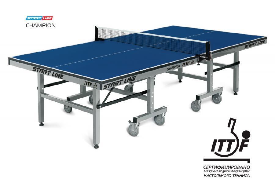 Стол теннисный Start Line Champion (Синий) - фото 1 - id-p221585012