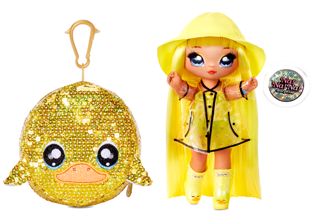 Кукла Surprise 2 в 1 с блестками : Кукла с огромными глазами + питомцец. Подарочная БУМ упаковка Солнечная