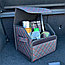 Автомобильный органайзер Кофр в багажник Premium CARBOX Усиленные стенки (размер 30х30см) Черный с красной, фото 3