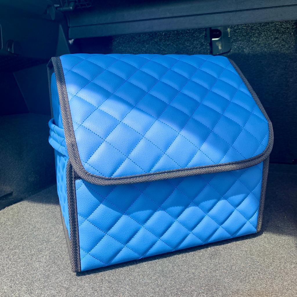 Автомобильный органайзер Кофр в багажник LUX CARBOX Усиленные стенки (размер 30х30см) Коричневый с коричневой - фото 10 - id-p221590451