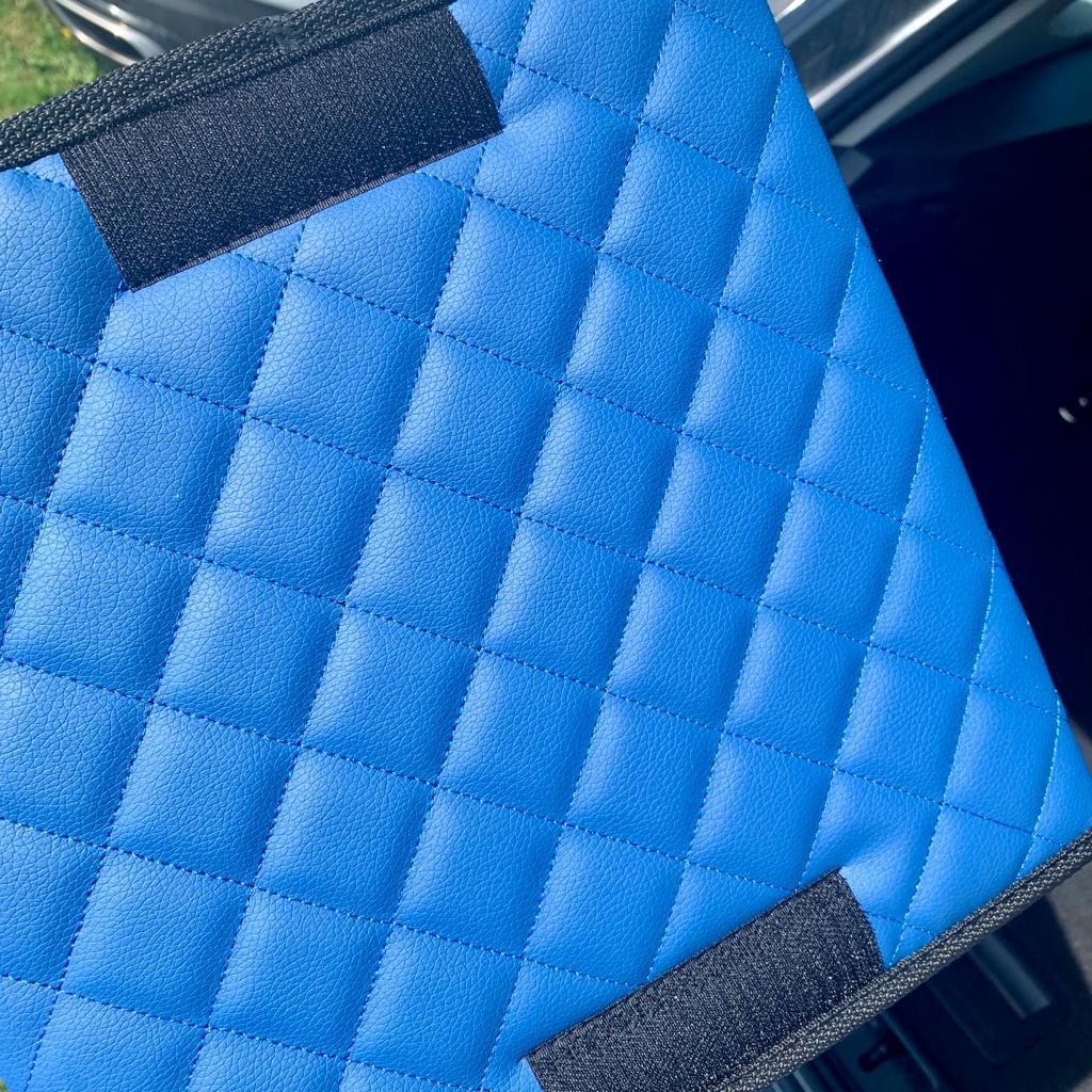 Автомобильный органайзер Кофр в багажник LUX CARBOX Усиленные стенки (размер 30х30см) Синий с синей строчкой - фото 6 - id-p221590452