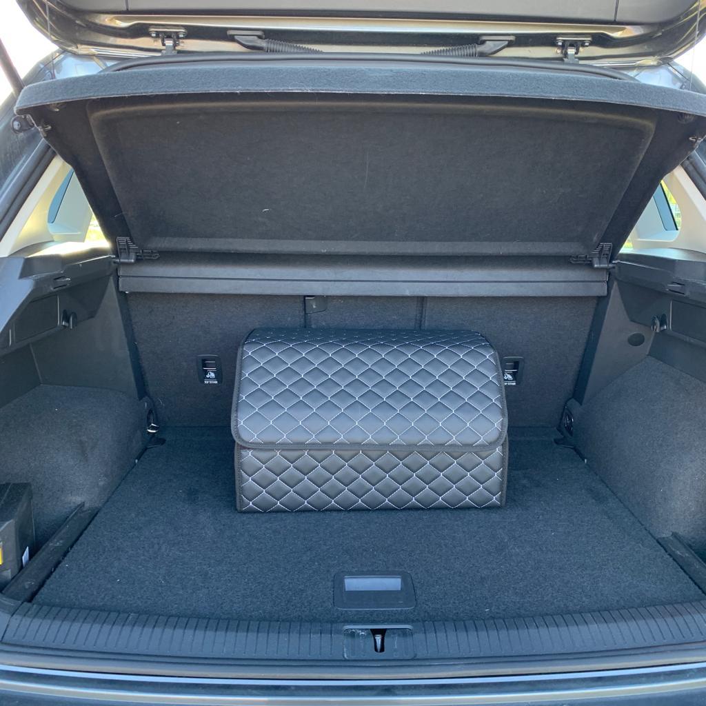 Автомобильный органайзер Кофр в багажник Premium CARBOX Усиленные стенки (размер 50х30см) Коричневый с - фото 3 - id-p221590459