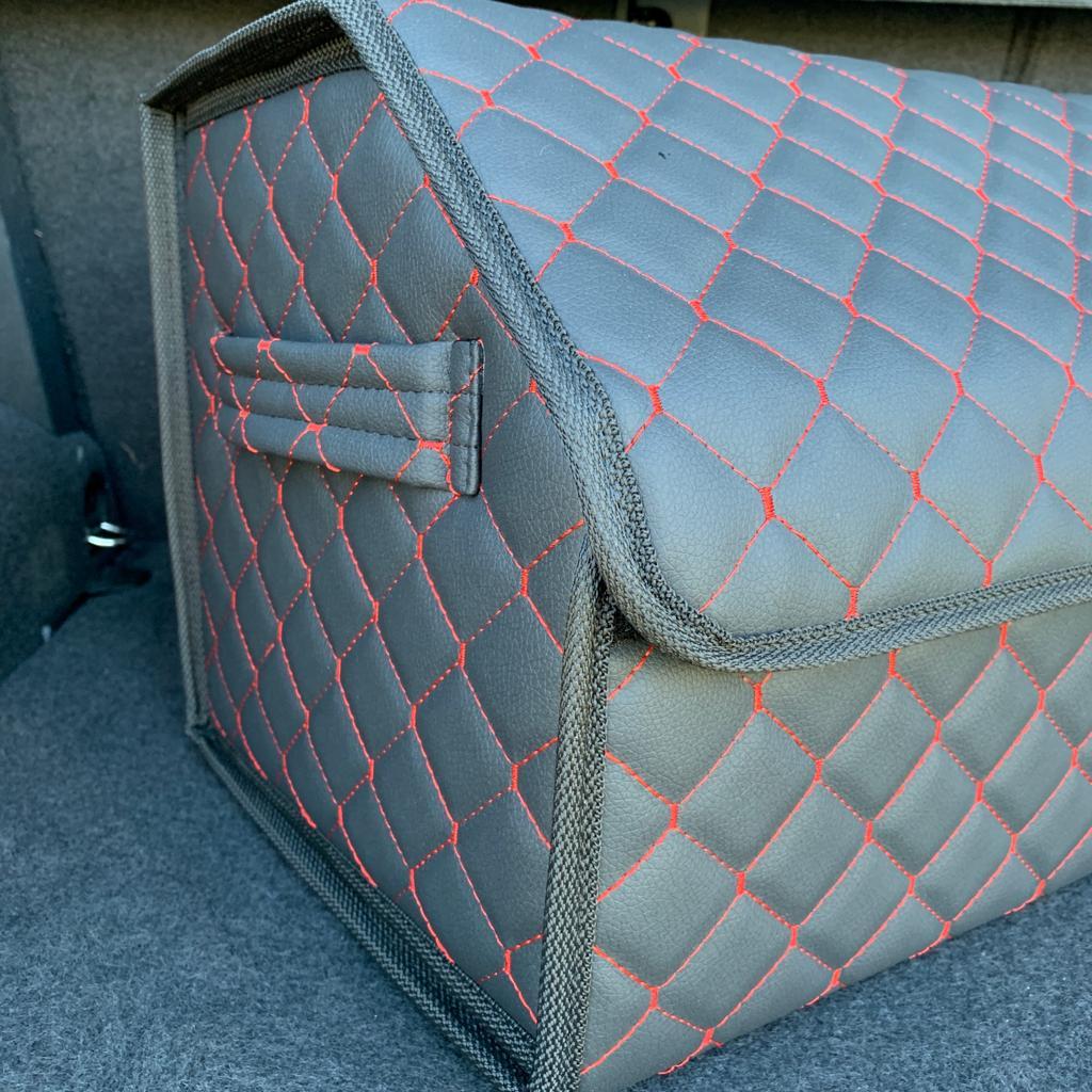 Автомобильный органайзер Кофр в багажник Premium CARBOX Усиленные стенки (размер 50х30см) Коричневый с - фото 10 - id-p221590459