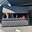 Автомобильный органайзер Кофр в багажник LUX CARBOX Усиленные стенки (размер 50х30см) Серый с серой строчкой, фото 9
