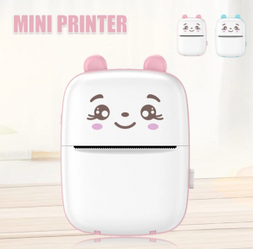 Портативный мини принтер Mini Learns Printer для печати с телефона Розовый