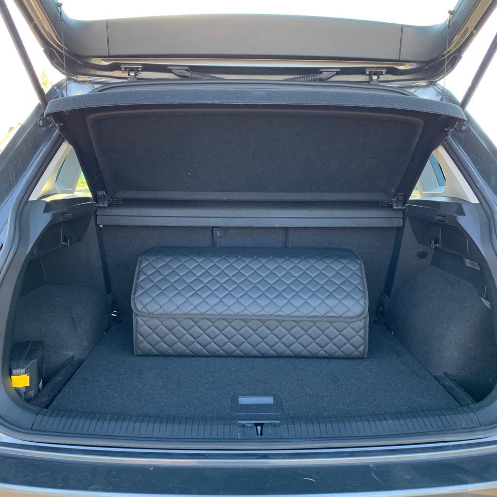 Автомобильный органайзер Кофр в багажник Premium CARBOX Усиленные стенки (размер 70х40см) Черный с синей - фото 5 - id-p221590473