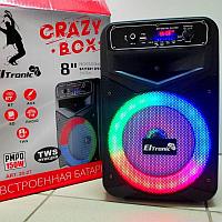 Беспроводная портативная bluetooth колонка Eltronic CRAZY BOX 150 Watts арт. 20-27 с проводным микрофоном,