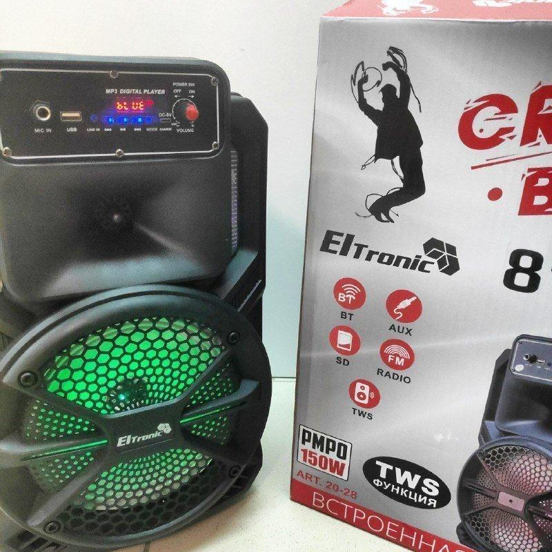 Беспроводная портативная bluetooth колонка Eltronic CRAZY BOX 150 Watts арт. 20-28 с проводным - фото 3 - id-p221591092