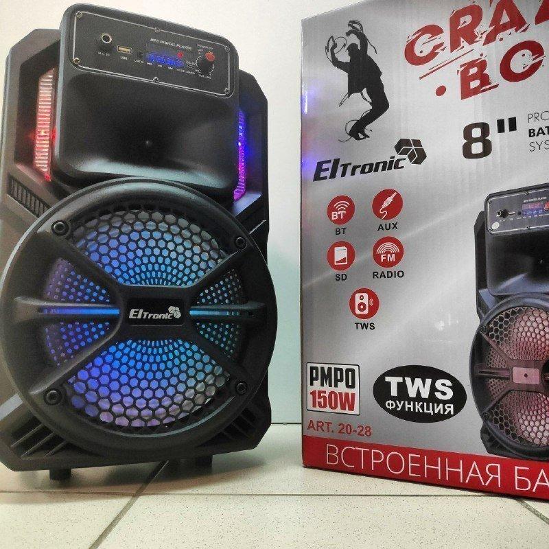 Беспроводная портативная bluetooth колонка Eltronic CRAZY BOX 150 Watts арт. 20-28 с проводным - фото 10 - id-p221591092