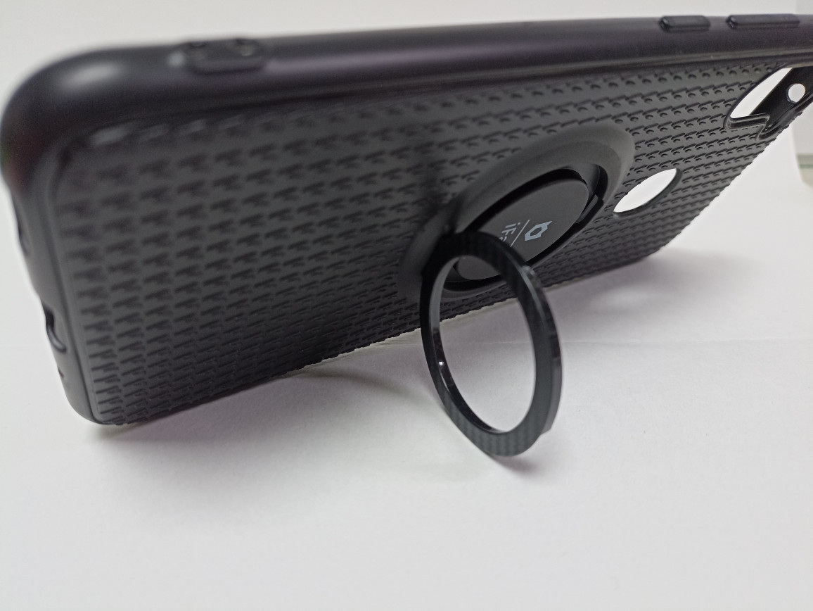 Чехол Samsung M11/A11 силиконовый с кольцом подставкой черный - фото 3 - id-p221592395