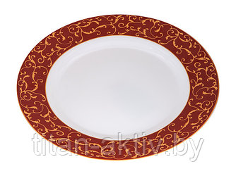 Тарелка обеденная стеклокерамическая, 275 мм, круглая, ANASSA RED (Анасса рэд), DIVA LA OPALA (Sovra