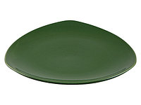 Тарелка обеденная керамическая, 270 мм, треугольная, серия Трабзон, зеленая, PERFECTO LINEA (Супер ц