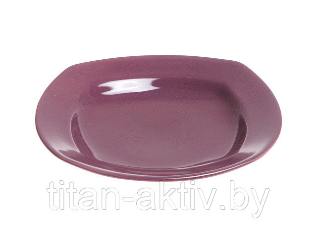 Тарелка глубокая керамическая, 221 мм, квадратная, серия Измир, фиолетовая, PERFECTO LINEA (Супер це - фото 1 - id-p221591492