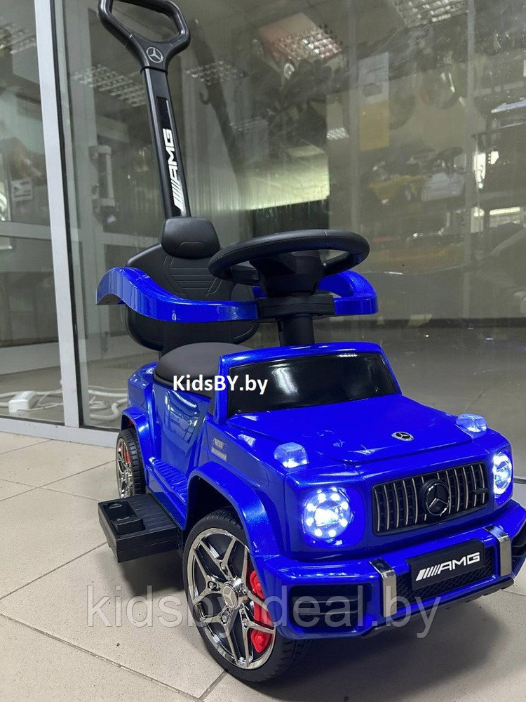 Детский толокар RiverToys Mercedes-Benz GL63 Z001ZZ-A (синий бриллиант) 3 в 1 электромобиль, трансформируется - фото 1 - id-p220623063